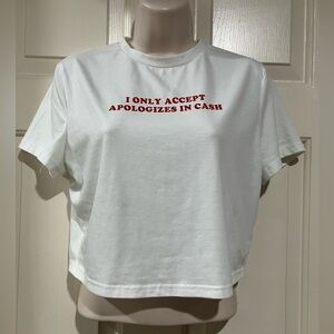 🧨Shein XL US size 12 cropped Tee shirt